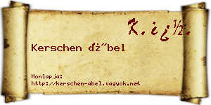 Kerschen Ábel névjegykártya